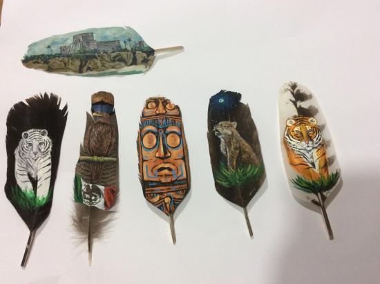 Balam Art On Feathers